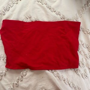 Red Crop Tube Top